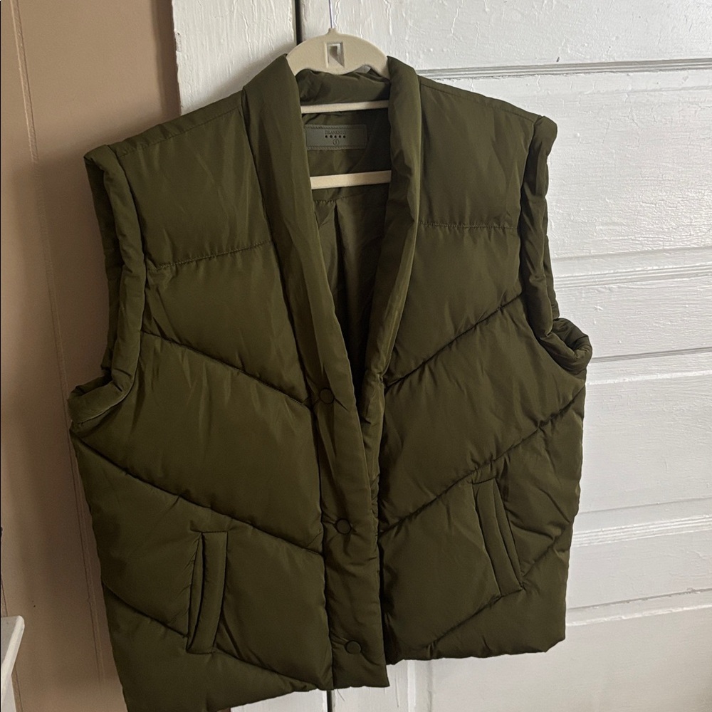 Blank NYC Dark Green Quilted Vest